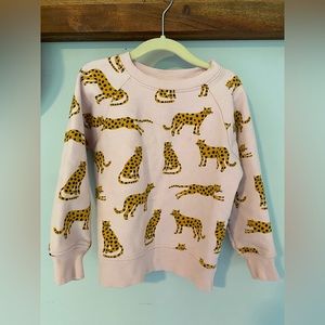 Hanna Andersson crew neck cheetah sweatshirt
